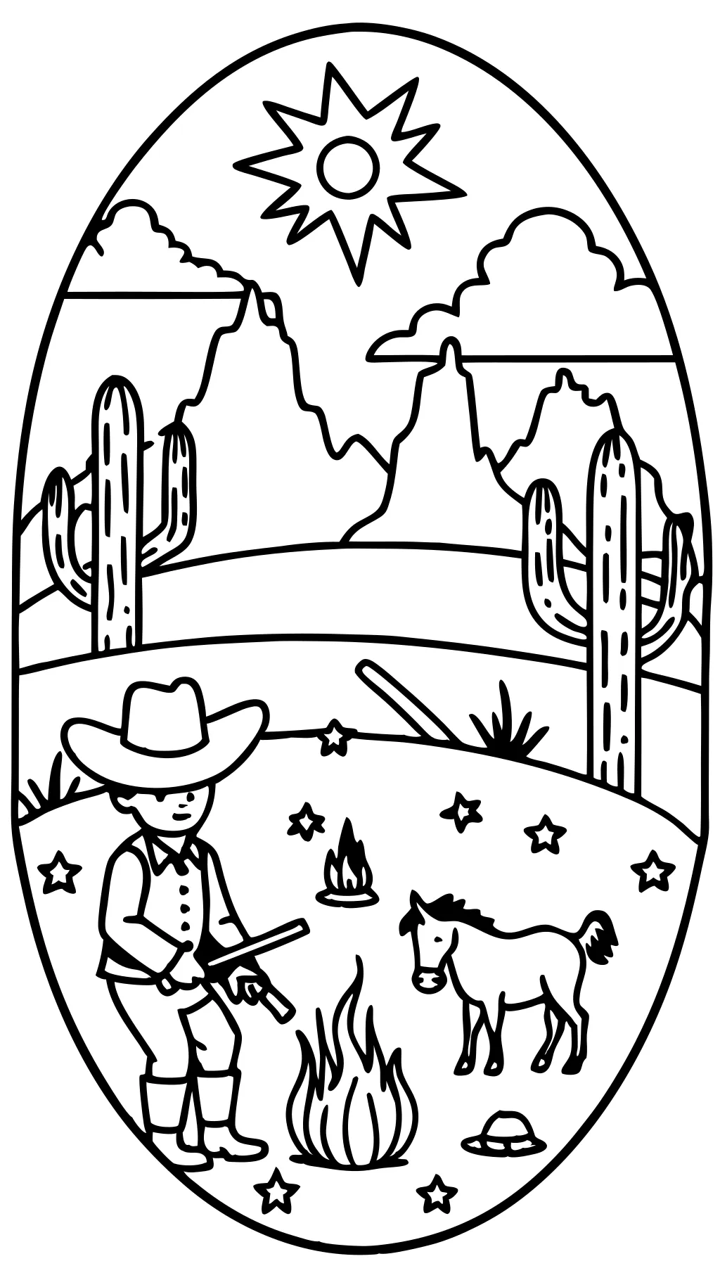 coloriages cowboys